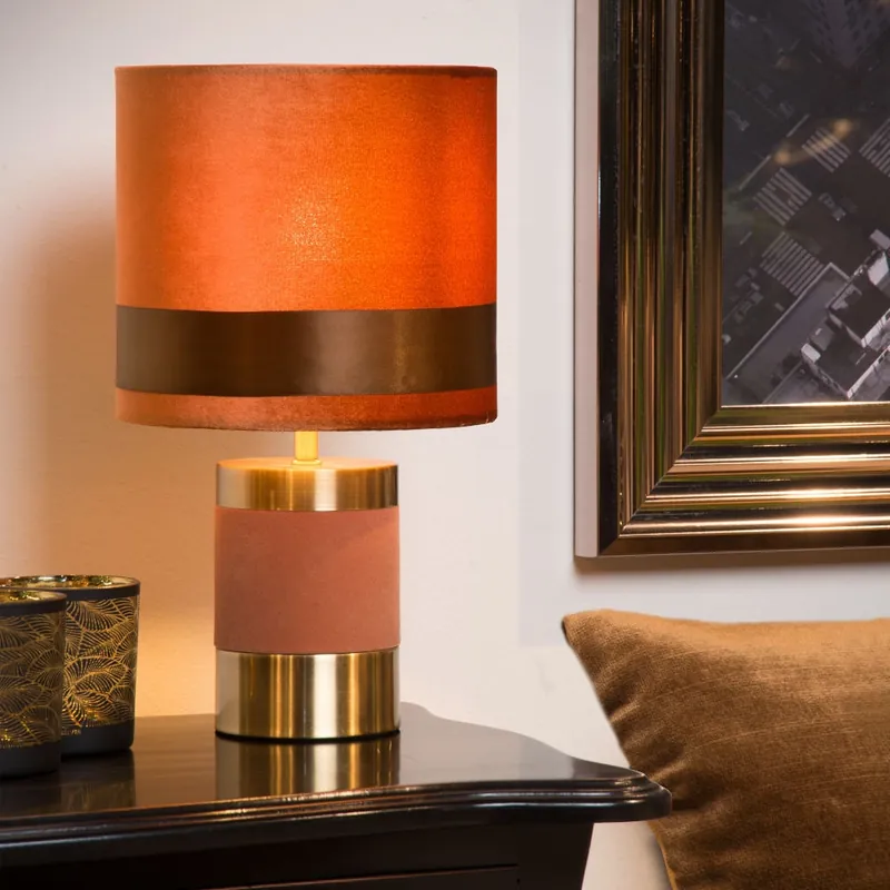 Abażurowa LAMPKA nocna EXTRAVAGANZA FRIZZLE 10500/81/43 Lucide stołowa LAMPA stojąca brązowa Dostępne od ręki