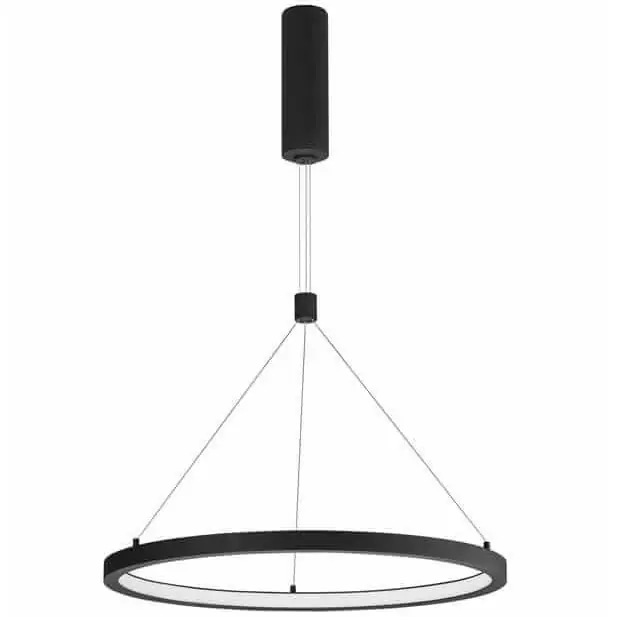 Ograniczona ilość Wisząca LAMPA pierścień IRUN LE41411 Luces Exclusivas metalowa OPRAWA loftowy ZWIS LED 35W 3000K ring czarny