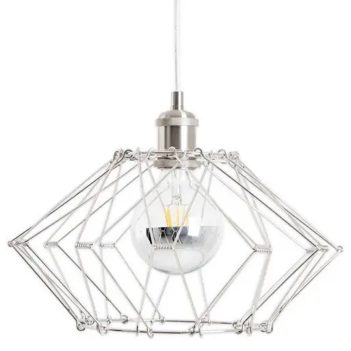Regulowana LAMPA wisząca 6115359 Nave druciana OPRAWA metalowy ZWIS klatka chrom Tani