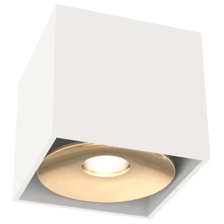 Spot LAMPA sufitowa Cardi l Small Bianco / Ufo Gold Orlicki Design metalowa OPRAWA downlight biały złoty Wybór klientów