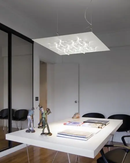 Cristalli lampa wisząca LED kwadratowa wersja II (Biała/Czarna) Łatwy zwrot