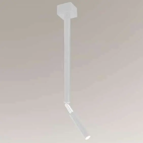Wyprzedaż Sufitowa LAMPA regulowana KOSAME 7795 Shilo metalowa OPRAWA plafon tuba industrialna biała