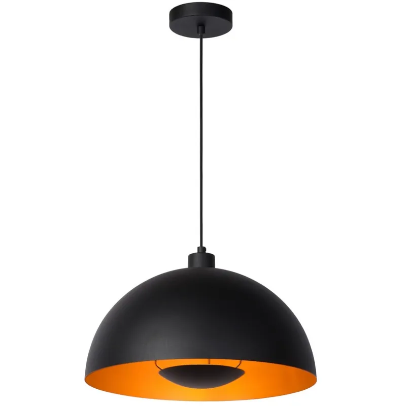 Hit sprzedaży LAMPA wisząca SIEMON 45496/01/30 Lucide metalowa OPRAWA zwis kopuła czarny