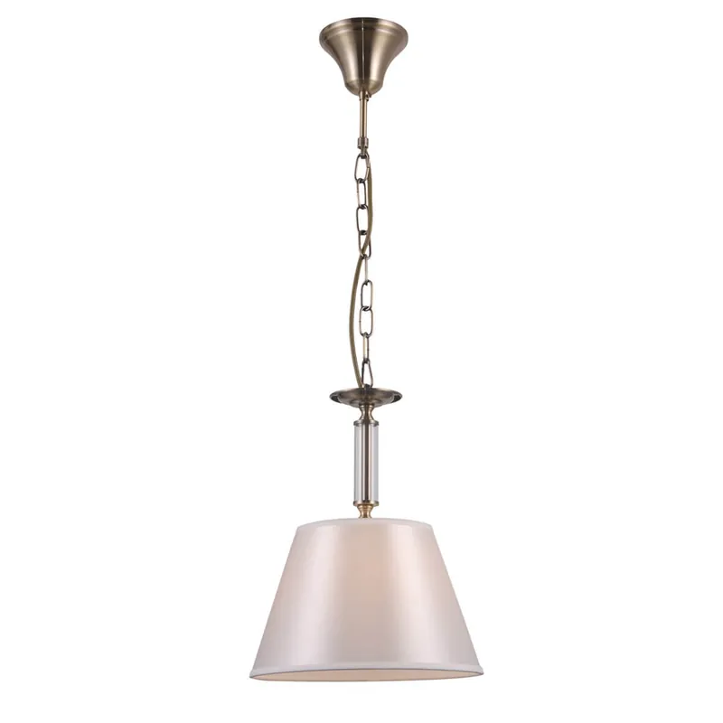 Antyczna LAMPA wisząca SOLANA PND283661 Italux abażurowa OPRAWA zwis na łańcuchu brąz biały Darmowy zwrot