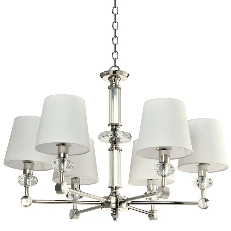 Glamour LAMPA wisząca DOHA P06285NIWH Cosmolight abażurowy zwis z kryształkami nikiel Kup teraz