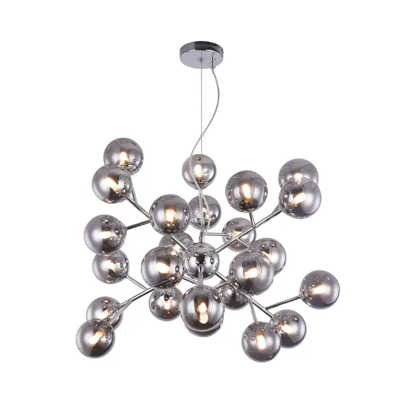LAMPA wisząca DALLAS MOD545PL24CH Maytoni modernistyczna OPRAWA molekuły ZWIS kule balls chrom przydymione Hit sprzedaży