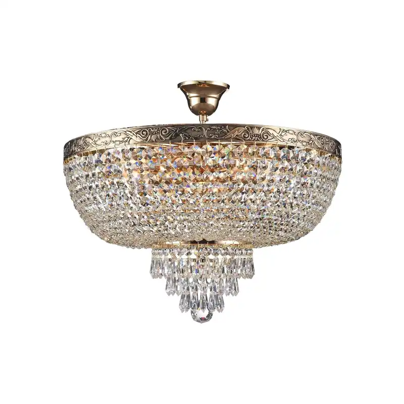 Nowość Glamour LAMPA plafon PALACE DIA890CL06G Maytoni sufitowa OPRAWA kryształowa plafoniera pałacowa mosiądz