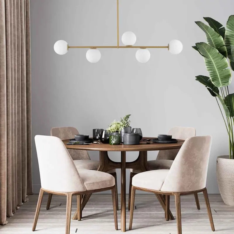 Loftowa LAMPA sufitowa GAMA 33334 Sigma modernistyczny plafon 5płomienny molekuły złote Wybór klientów