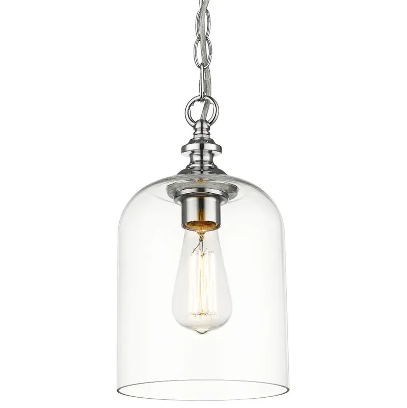 Industrialna LAMPA wisząca PRAGUE P01971CH Cosmolight szklany zwis loftowy przezroczysty Łatwy zwrot