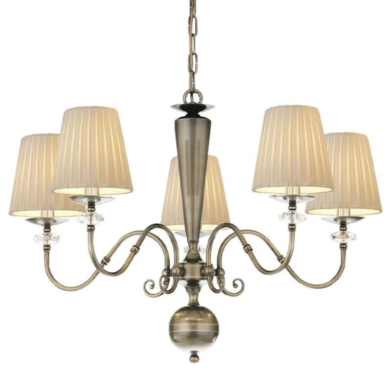 Oferta Abażurowy żyrandol vintage LILOSA 8679 AMPLEX klasyczny złoty