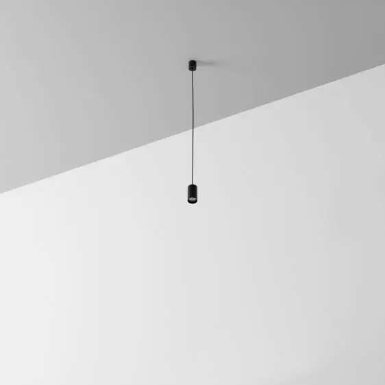 Cena promocyjna Texo M.60 ZW GU10 lampa zwieszana (Biały Tx/Czarny Tx, H: 10 cm)