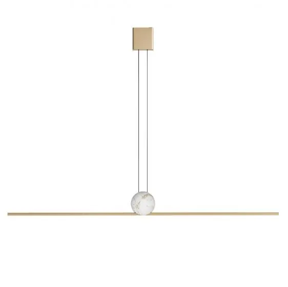 Promocja Lampa Regolo 8146/SG (Matowy szampański / Biały marmur Calacatta)