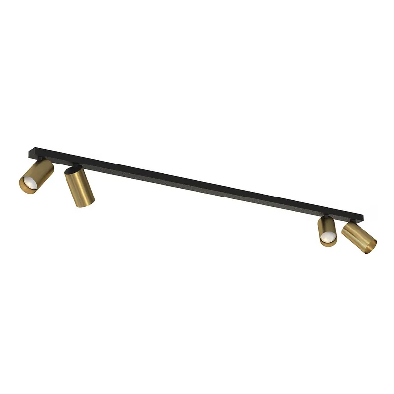 Lampa natynkowa na listwie Mono 7784 4płomienna złote reflektorki Oferta