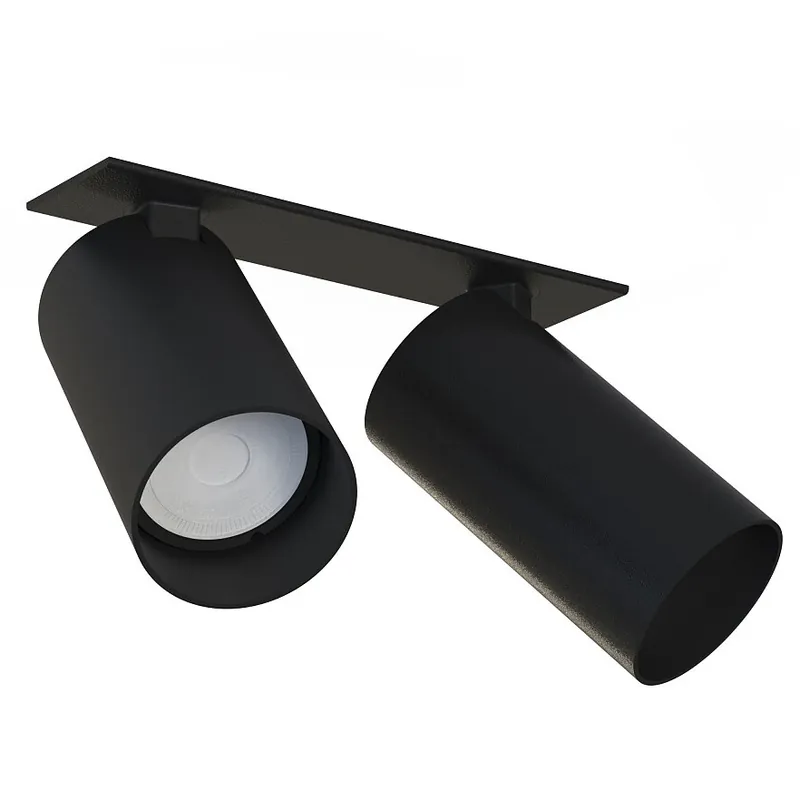 Nowy 2punktowa lampa podtynkowa Mono 7834 ruchoma do salonu czarna