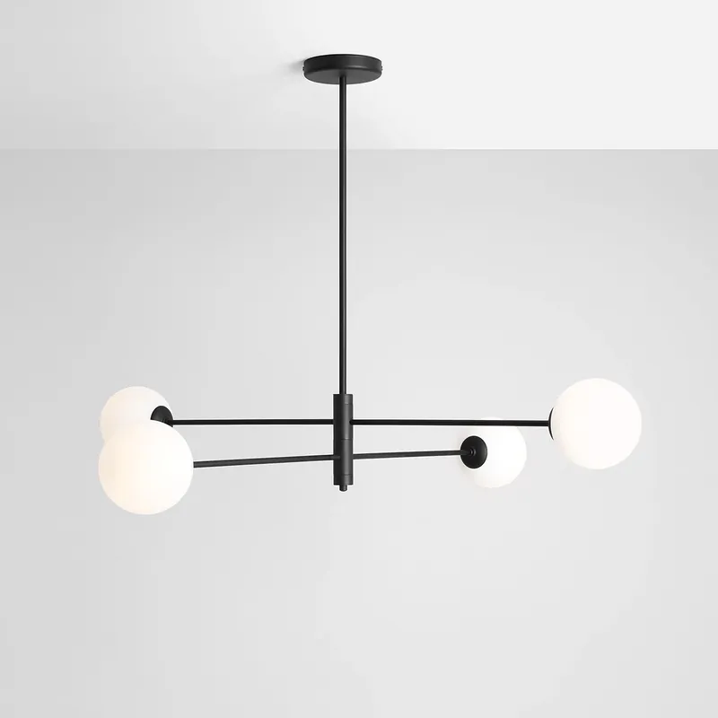 Czarna lampa nowoczesna Homme 1090PL_L1 Aldex szklane klosze balls nad stół Popularny