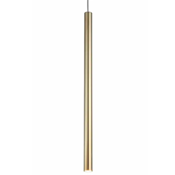 Wysoka jakość Wisząca lampa salonowa Lunga LP894/1P GD nowoczesna tuba metalowy sopel złoty