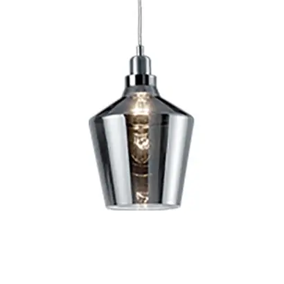 Szklana lampa wisząca Calais loftowa do kuchni nad wyspę czarna Oferta limitowana