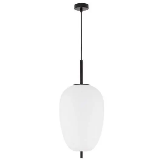 Dostępne od ręki Czarna lampa wisząca Marc LE42720 szklana kula ball do pokoju loftowa