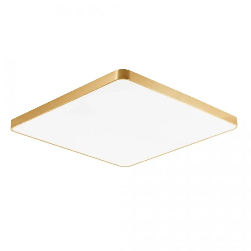 Kup online Kwadratowa lampa sufitowa Sierra LED 20W 4000K złota do salonu