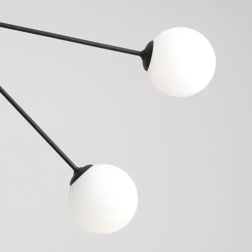 Metalowa lampa wisząca Ohio 1081PL_L1 Aldex sticks do pokoju czarna biała Super okazja