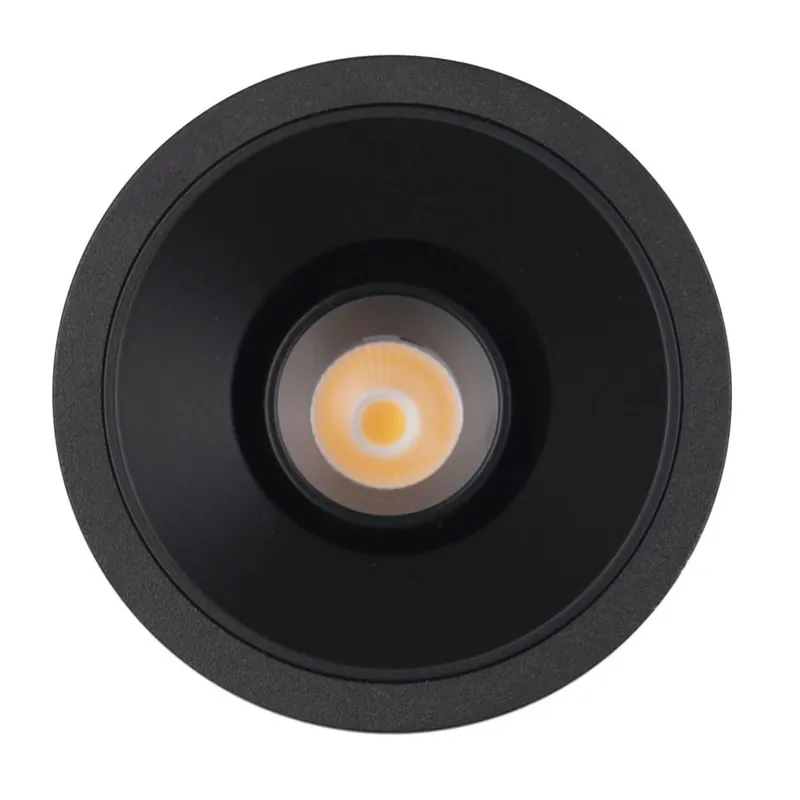 Szybka wysyłka Wpuszczana lampa czarna GALEXO H0107 + RH0106/H0107 BLACK Maxlight podtynkowa LED 7W 3000K do sypialni