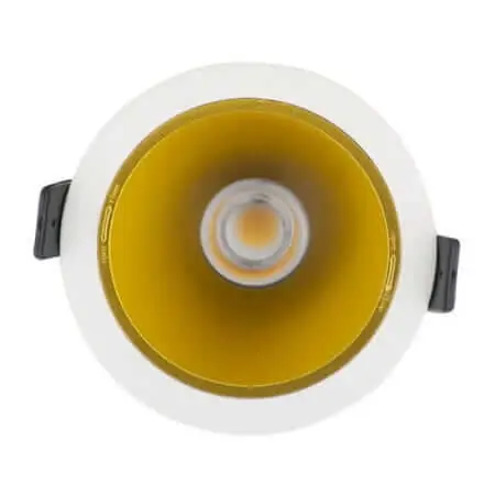 Tani Okrągła oprawa PAXO H0108 + RH0106/H0107 GOLD Maxlight biało złote oczko LED 10W 3000K do kuchni