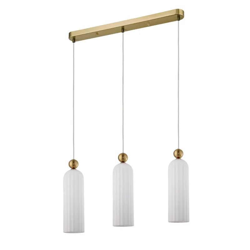 Dodaj do koszyka Biały zwis Piega trzypunktowa podłużna lampa sypialniana