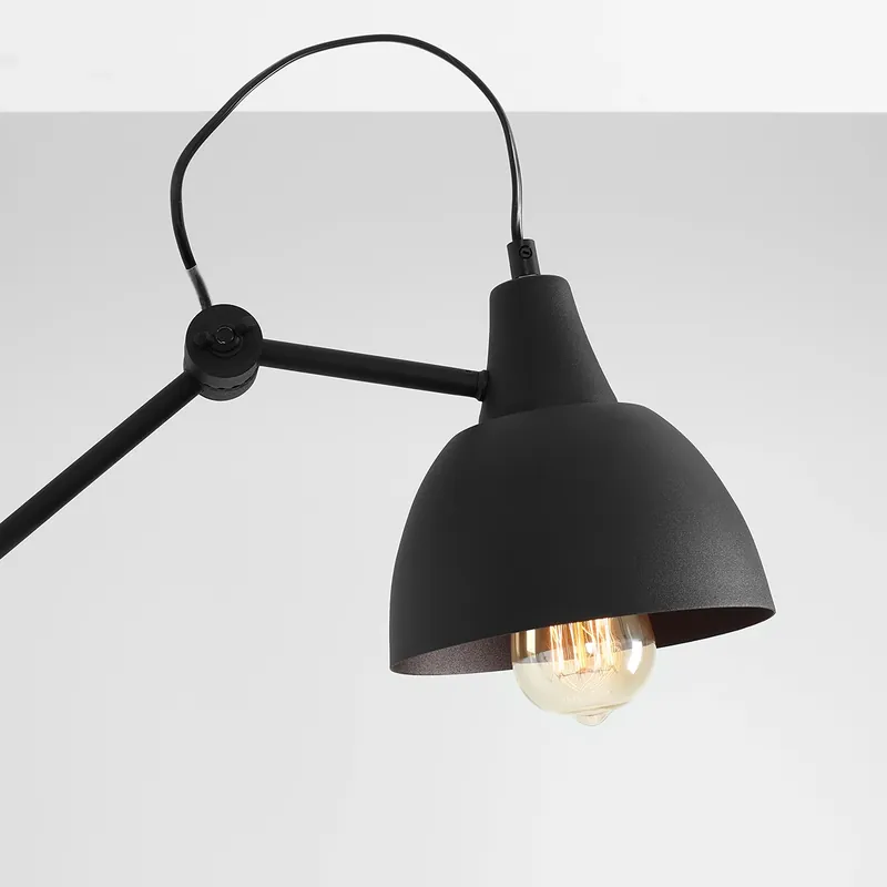 Bestseller Czarny kinkiet pokojowy Aida 842D Aldex ruchoma lampa ścienna metalowa