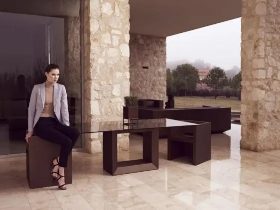 Stół z blatem HPL Vela (200x100x72 cm) Rabat