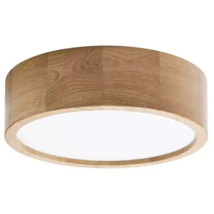 Drewniana lampa sufitowa 137623617422 okrągła do salonu Najlepsza cena