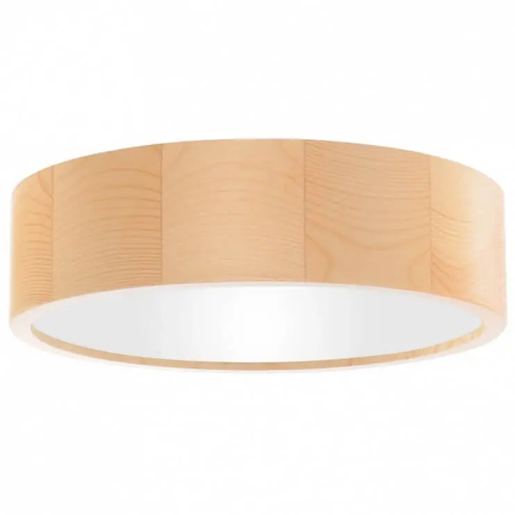 Oferta limitowana Okrągła lampa natynkowa 137623620637 do przedpokoju drewno