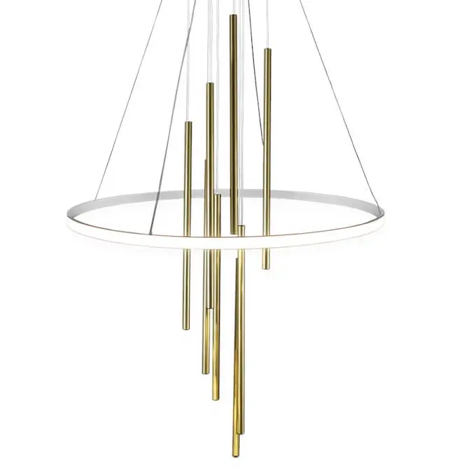 Kup online Wisząca lampa salonowa Luna 8979 Amplex pierścień nad stół mosiądz