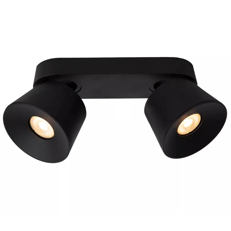 2punktowa lampa sufitowa Trigono czarne reflektory do holu Hit sprzedaży