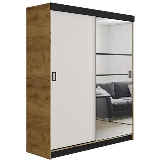Nowość Szafa Retro 138 6L craft / front biały