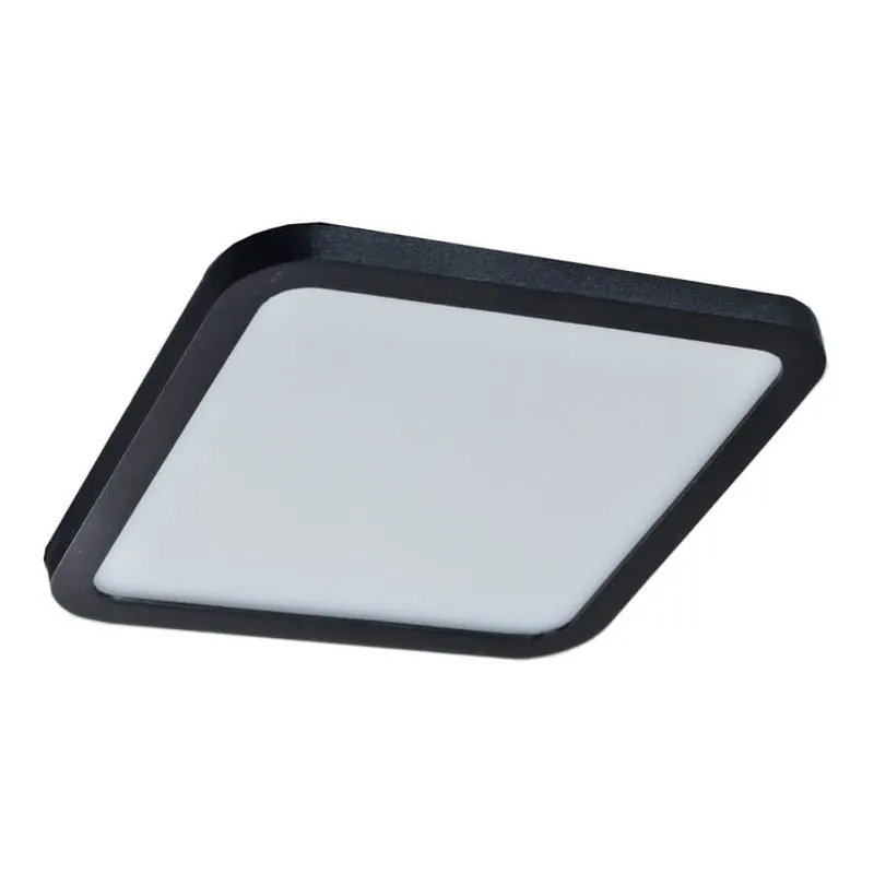 Sufitowa lampa minimalistyczna Slim LED 24W czarny wpust Bezpieczne zakupy