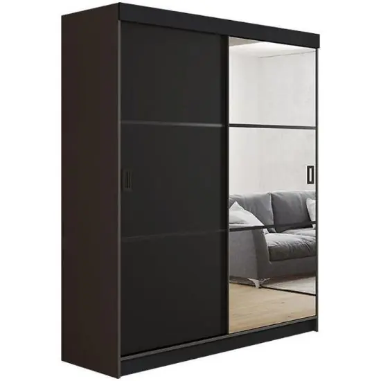 Dodaj do koszyka Szafa Retro 138 3L grafit / front czarny