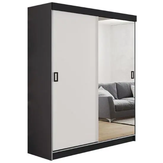 Niska cena Szafa Retro 138 1L grafit / front biały