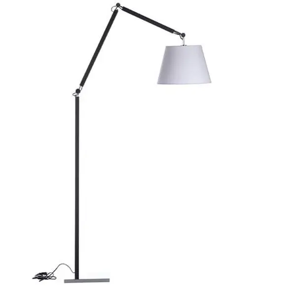 Oferta limitowana Podłogowa lampa abażurowa Zyta AZ1849+AZ2602 Azzardo salonu czarna biała