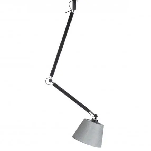 Regulowana lampa wisząca zestaw Zyta AZ1845+AZ2601 do gabinetu czarna szara Tylko dziś
