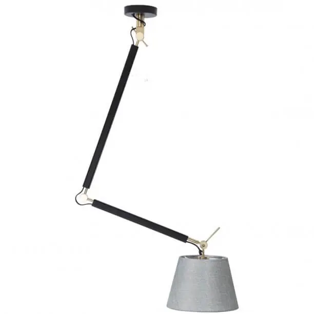 Niska cena Wisząca lampa pokojowa zestaw Zyta AZ4192+AZ2601 wysięgnik czarna szara