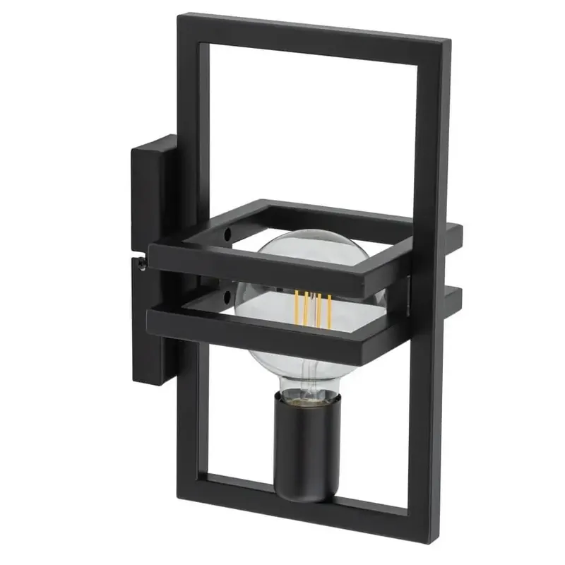 Czarna lampa ścienna Merci do salonu frames metalowa Nie przegap