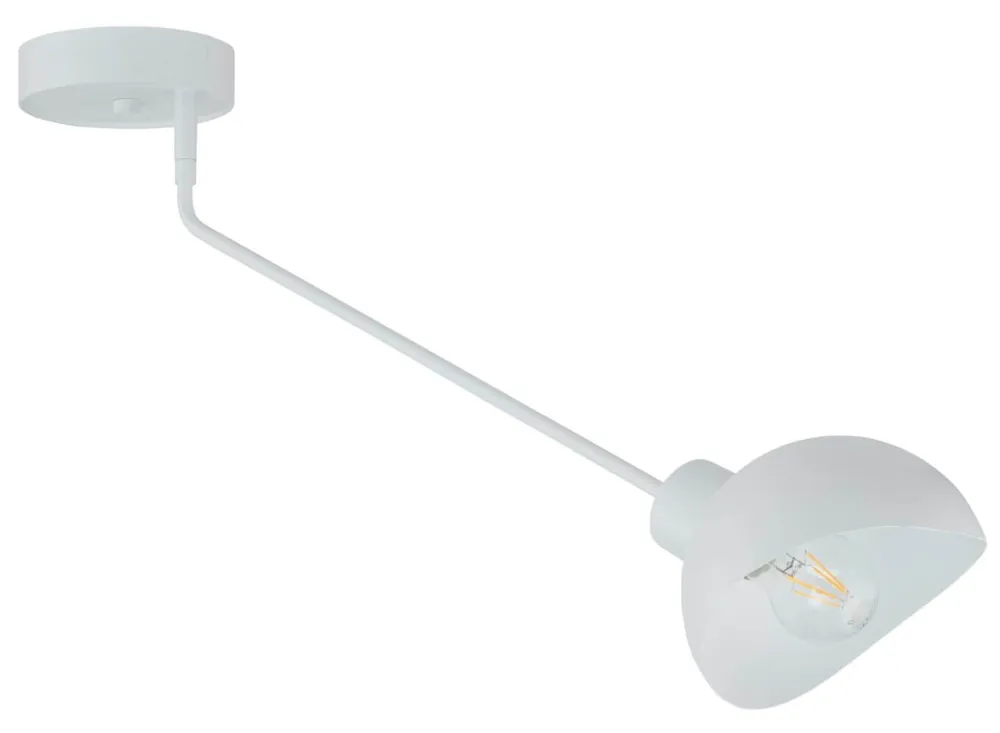 Sufitowa lampa na wysięgniku Roy metalowa biała do holu Kup teraz