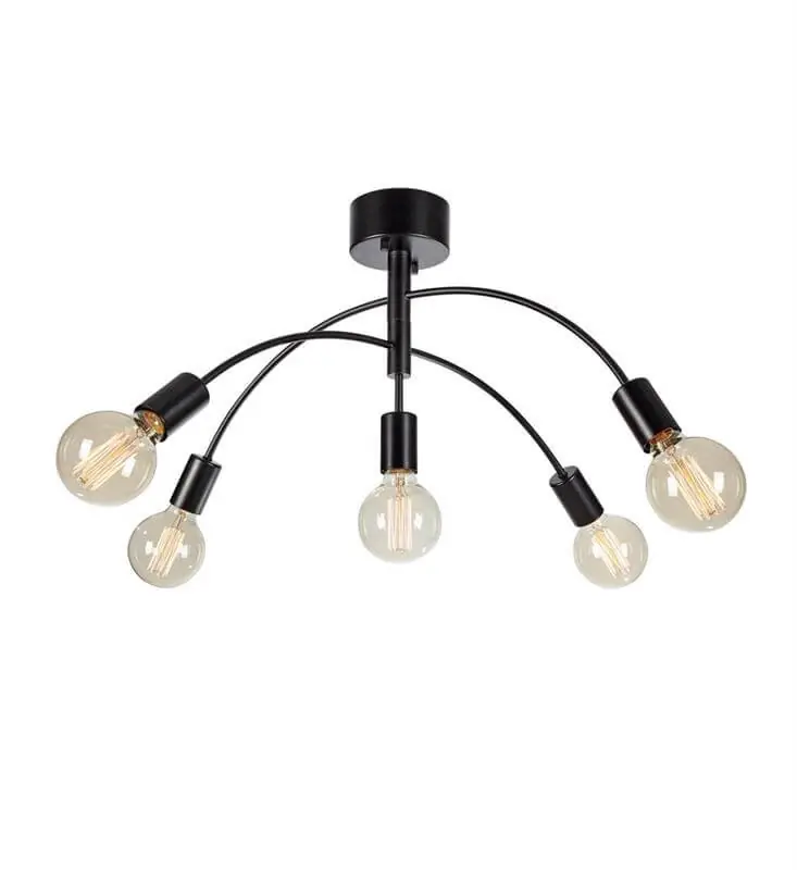 Tylko dziś Metalowa lampa sufitowa Cygnus do holu czarna industrial