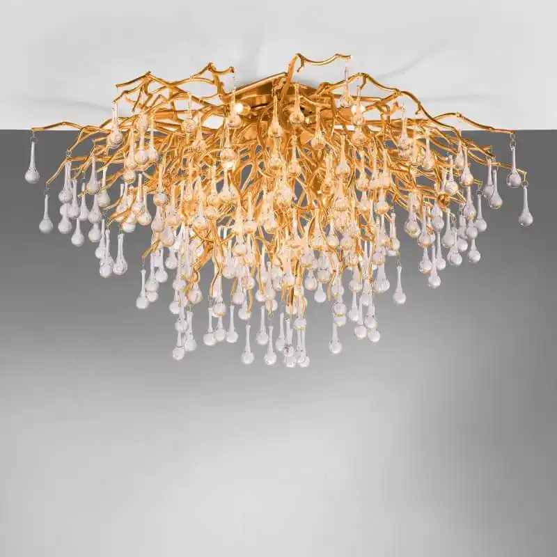 Sufitowa lampa nowoczesna Icicle do przedpokoju mosiądz Hit sprzedaży