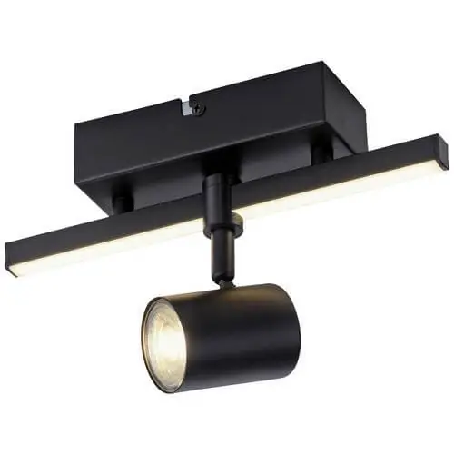 Hit sprzedaży Kierunkowa lampa sufitowa Barik czarny reflektorek do holu
