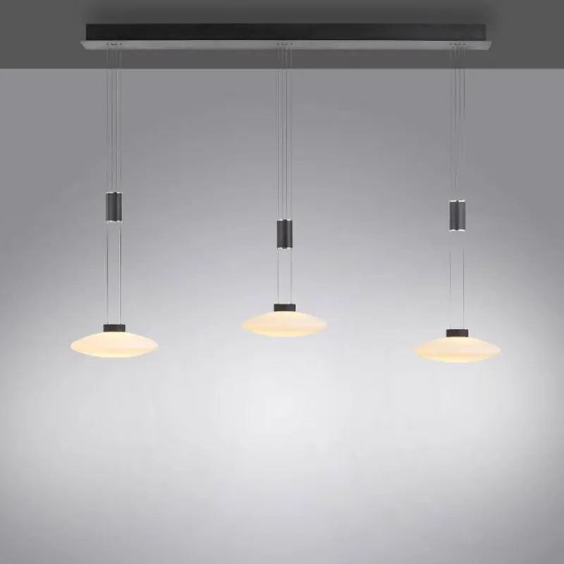 3płomienna lampa wisząca Lautada LED 22,5W 3000K do salonu czarna Hit cenowy