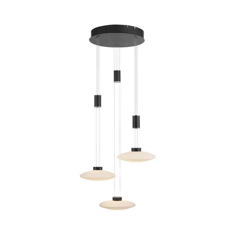 Sprawdź teraz Czarna lampa wisząca Lautada kaskada LED 22,5W 3000K ściemnialna