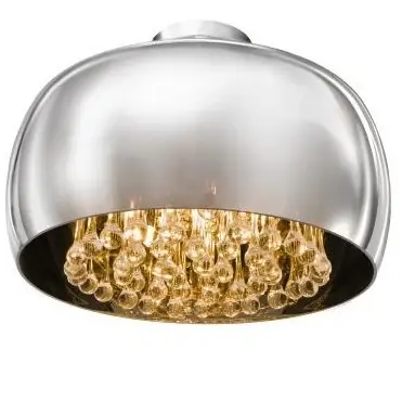 Premium Pokojowy plafon Burn sufitowa lampa okrągła chrom crystal