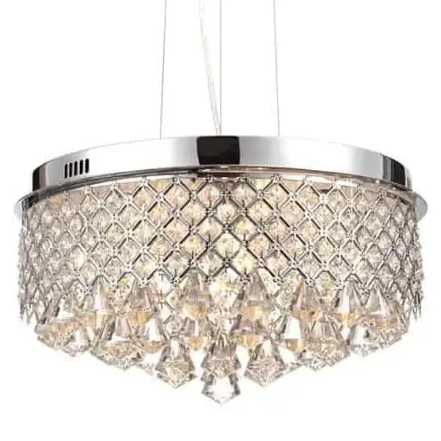 Glamour lampa wisząca Amapola okrągła z kryształkami chrom Promocja