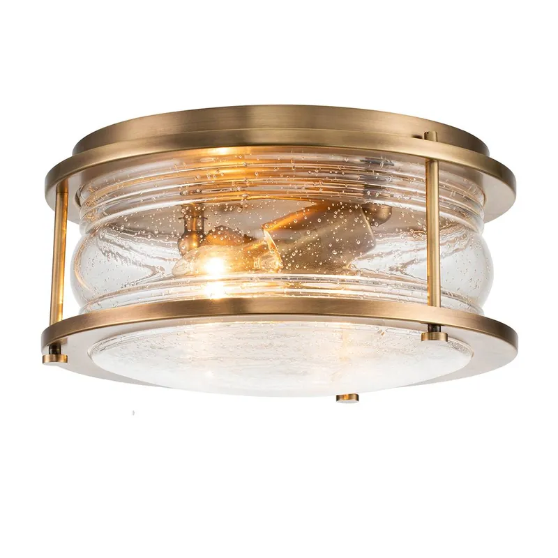 Oferta czasowa Lampa sufitowa ASHLAND BAY QN-ASHLANDBAY-F-NBR-BATH naturalny mosiądz Quintiesse
